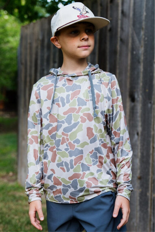 Youth Hoodie - Driftwood Camo - BURLEBO
