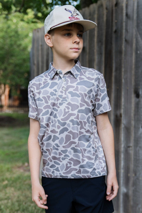 Youth Polo - Classic Deer Camo - BURLEBO