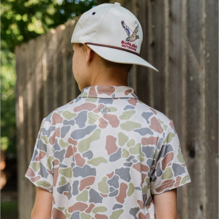 Youth Polo - Driftwood Camo - BURLEBO