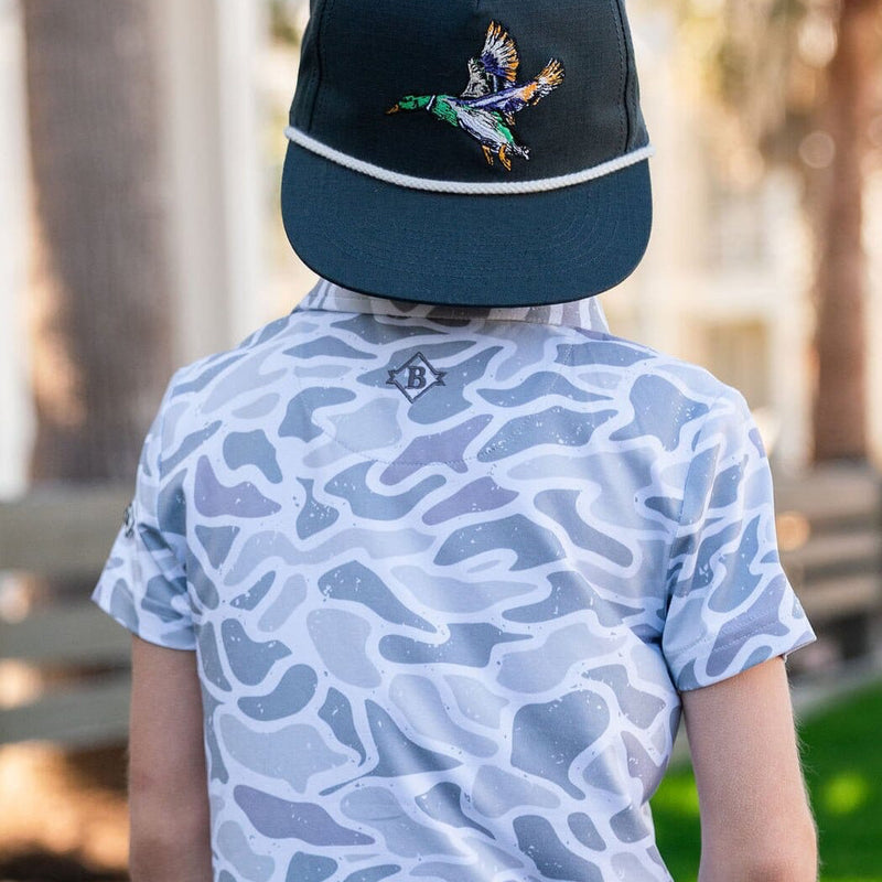 Youth Polo - White Camo - BURLEBO